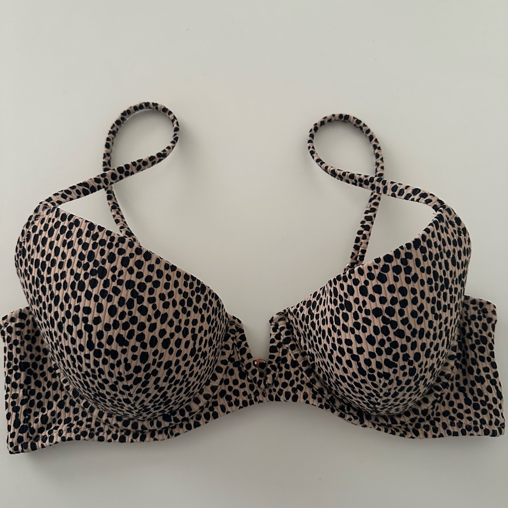 Shade & Shore Black and Tan swim top